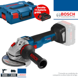 Rebarbadora Bosch GWS 18V-10 SC - 125MM + Mala (06019G340B)