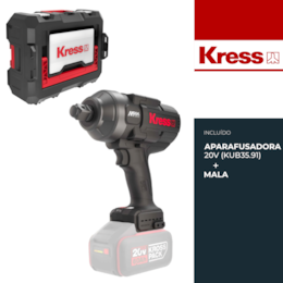 Chave Impacto Kress Profissional 20V (KUB35.91) + Mala