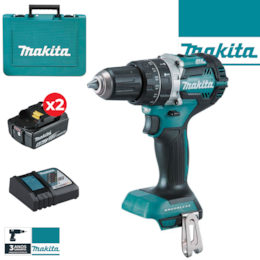 Berbequim Makita 18V DHP484RTE + 2 Baterias 18V 5.0Ah + Carregador + Mala